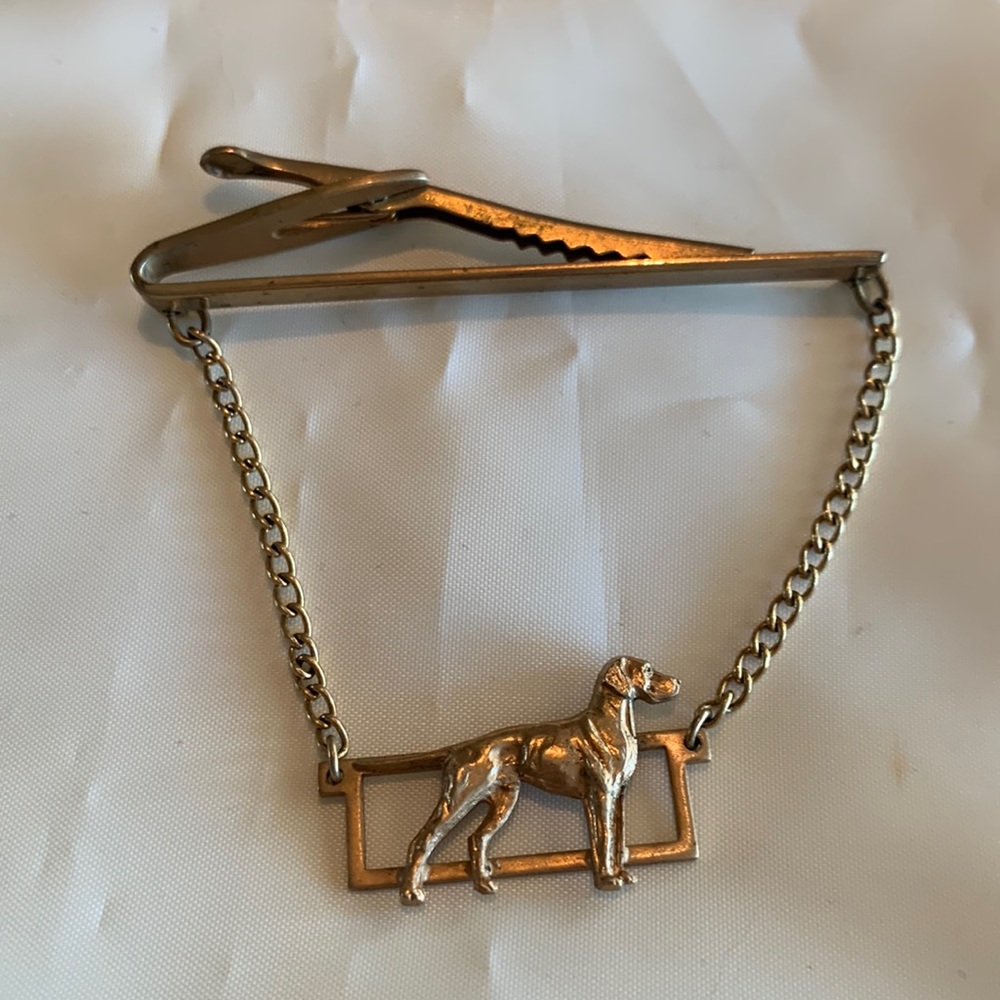 Vintage Tie Clasp with Dog